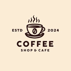 Coffee Cup Espresso Vector Logo Design illustration