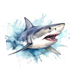 shark isolated on white