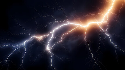 Illustration of lightning storm and thunder climate change