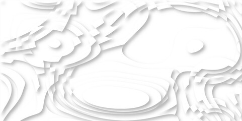  3d render, abstract white broken paper background. broken paper cut vector art background banner texture. multi layer cutout geometric pattern on vector, Abstract soft white background with waves.