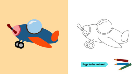 Coloring worksheet page. Fun activity for kids. Printable educational coloring worksheets. Coloring activities for children. Vector illustration.