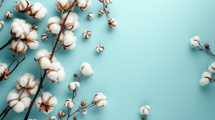 Cotton Essentials Flat Lay on Colored Background

