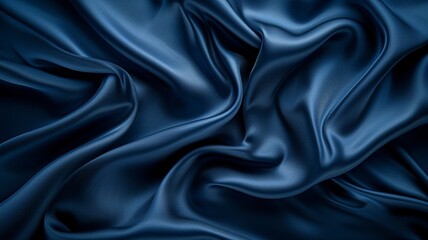 Obraz premium Luxurious Dark Blue Silk Satin Background