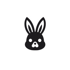 easter bunny vector illustration isolated white background, cut out or cutout