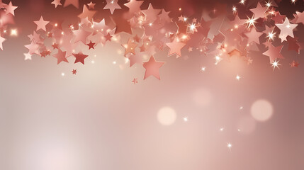 Fototapeta premium Flat lay composition for festive background with festive decorations and stars