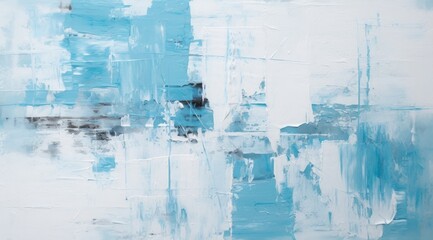 white and blue abstract art painting