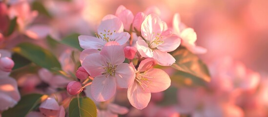 Obraz premium Closeup of Magnoli Blossom in Vibrant Spring Scene: Magnoli Magnoli Blossom Closeup Spring Spring Magnoli Blossom Closeup Spring