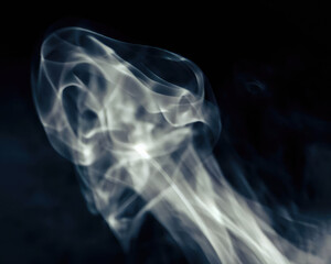 ghost smoke on a dark background