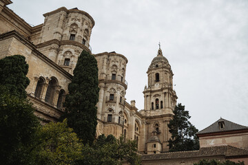 Fototapeta na wymiar Malaga Cathedral in Malaga, Spain