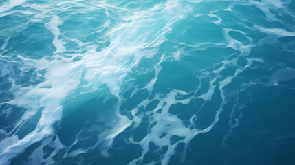 Obraz premium Aerial view of beautiful beach, simple, calm composition in clear blue