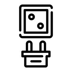 Fototapeta premium socket line icon