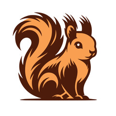 Cute squirrel cartoon vector Vintage t sahirt Design