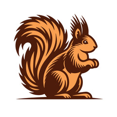 Cute squirrel cartoon vector Vintage t sahirt Design