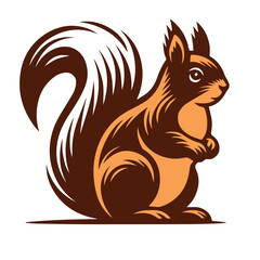 Cute squirrel cartoon vector Vintage t sahirt Design