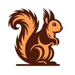Cute squirrel cartoon vector Vintage t sahirt Design