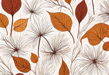 autumn abstract background with organic lines and textures on white background. Autumn floral detail and texture. Abstract floral organic wallpaper background