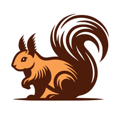Cute squirrel cartoon vector Vintage t sahirt Design