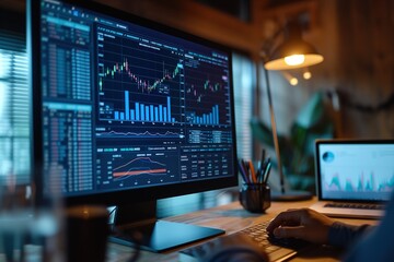 Data Analyst Examining Growth Chart,Strategic Data Analysis for Growth
