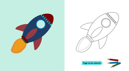 Fototapeta premium Coloring worksheet page. Fun activity for kids. Printable educational coloring worksheets. Coloring activities for children. Vector illustration.