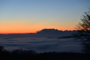 Sea of clouds in early morning