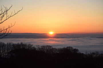 Fototapeta premium Sea of clouds in early morning