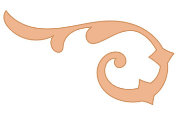 ornaments vintage simple golden lines for decoration Baroque Element