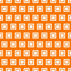 Orange seamless pattern with white squares
