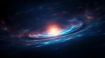 Fototapeta premium Cosmic illustration showing vibrant cosmic background