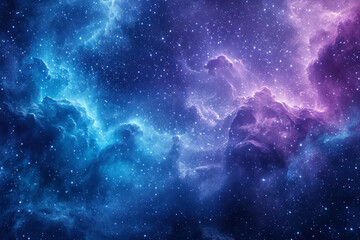 Fototapeta na wymiar colorful glow in the purple blue starry sky.