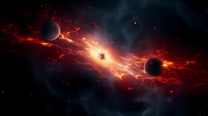 Cosmic illustration showing vibrant cosmic background