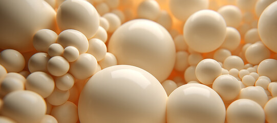 circle balls of cream liquid 6
