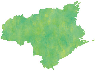 Obraz premium 徳島県 地図