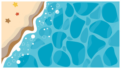 Summer travel beach poster background