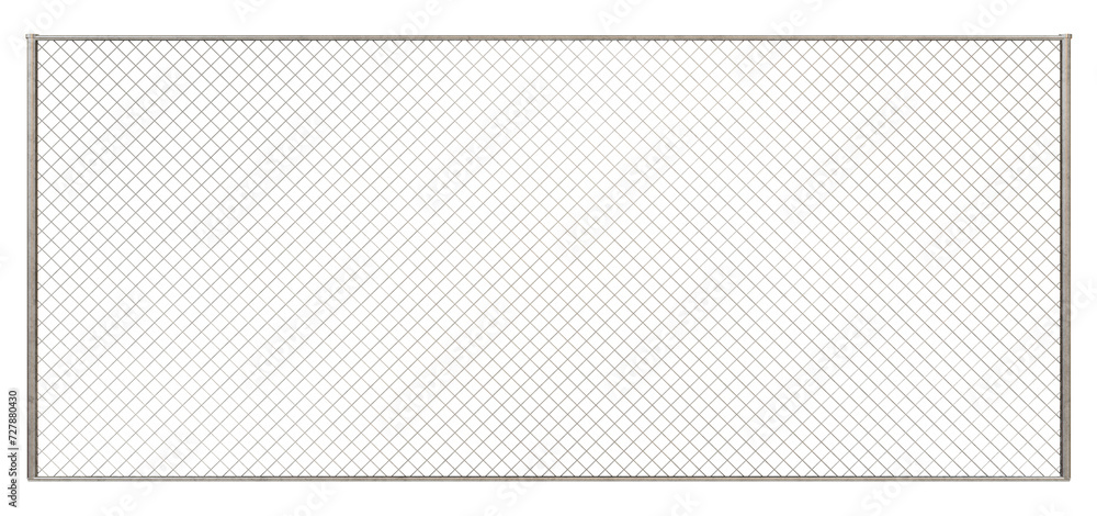 Poster geometric barrier: intersecting metal bars form a minimalist cross design, transparent background fo