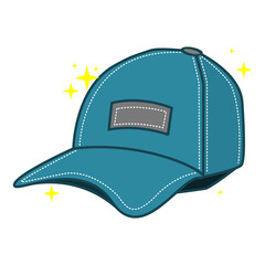 vector design of a blue hat made of thick fabric