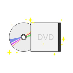 vector design of a compact disc exposed to reflected light