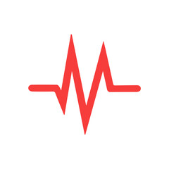  heart beat pulse line icon for medical