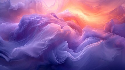 Hues of lavender and apricot swirling in ethereal harmony. 