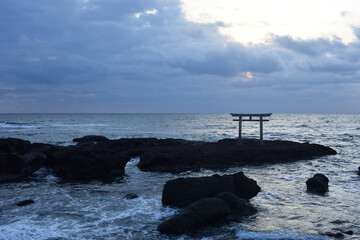 Oarai shrine, Pacific ocean, Ibaraki, Japan