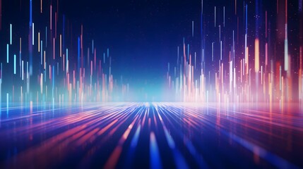 Vivid Neon Lines and Bokeh Lights Unveil the Digital