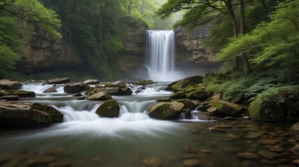Fototapeta premium waterfall in the forest