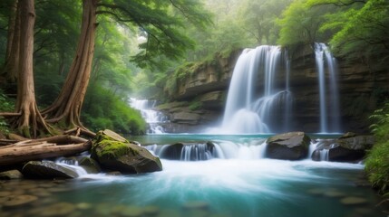 Fototapeta premium waterfall in the forest