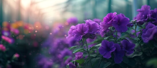 Mesmerizing Purple Eustoms Blossom in Enchanting Greenhouse Vibes