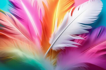 colorful feathers background