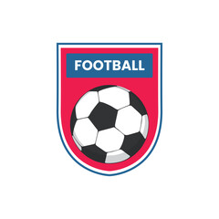 LOGO FOOTBALL VECTOR WIHT COLOR RED BLUE