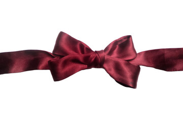 red bow isolated on white and transparan background