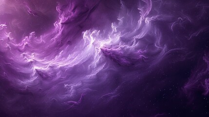 Velvet purple and silver wisps dancing in a cosmic void. 