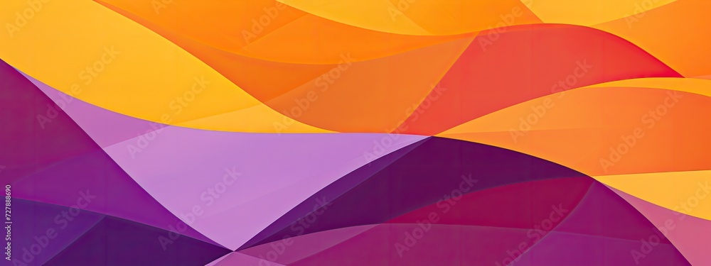 Poster a dynamic geometric background composed of vividly colored shapes, adding energy and vibrancy to any