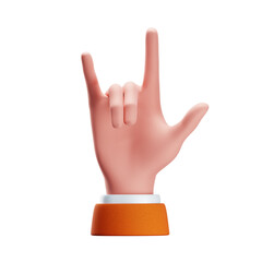 Obraz premium 3D illustration of rock hand