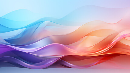 Fototapeta premium Abstract wavy shapes in colourful line curve motion graphic style